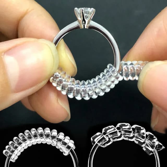4 stücke Unsichtbare Spirale Basierend Ring Größe Einstellen Schutz Klar Einsatz Spanner Reduzierer Größenänderung Monteur Schmuck Werkzeuge Für Jede Ringe