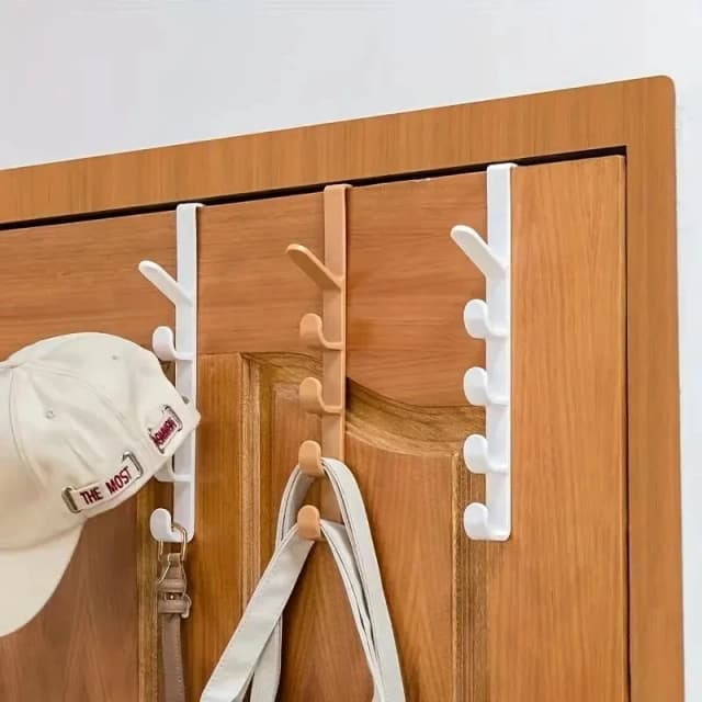 1pc Schlafzimmer Tür Kleiderbügel Kleidung Hängen Rack Über Die Tür Kunststoff Hause Lagerung Organisation Haken, geldbörse Halter Für Taschen Schienen