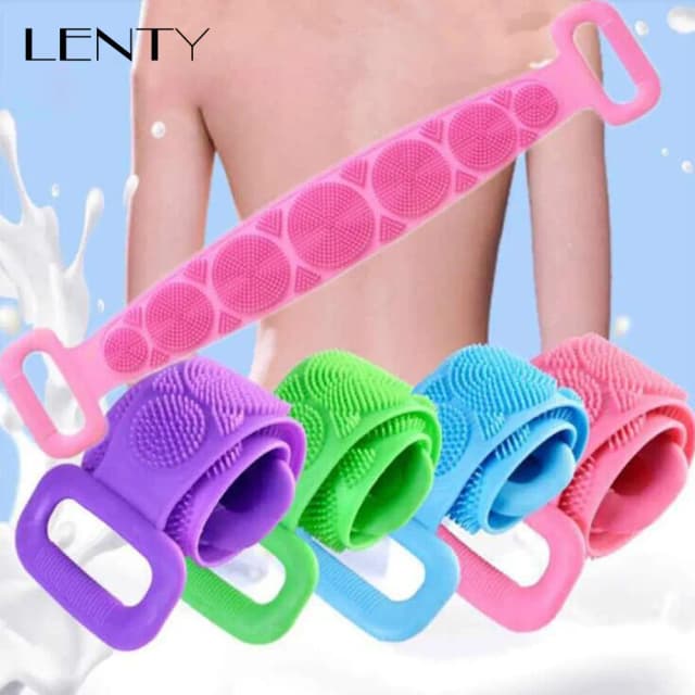 1pc Silikon Körper Wäscher Bad Pinsel Dusche Peeling Pinsel Gürtel Zurück Peeling Körper Reiniger Reinigung Gurt Bad Zubehör