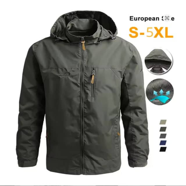 Große Größen M-5XL Grenzüberschreitende Herbst/Winter Outdoor Einlagige Winddichte Stormtrooper-Kapuzenjacke Lässige Stormtrooper-Sportjacke