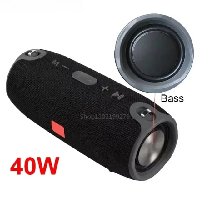 3600 mAh 40 W TWS Bluetooth-Lautsprecher, wasserdicht, tragbar, PC-Säule, Bass, Musik-Player, Subwoofer, Boombox mit BT AUX, TF, USB