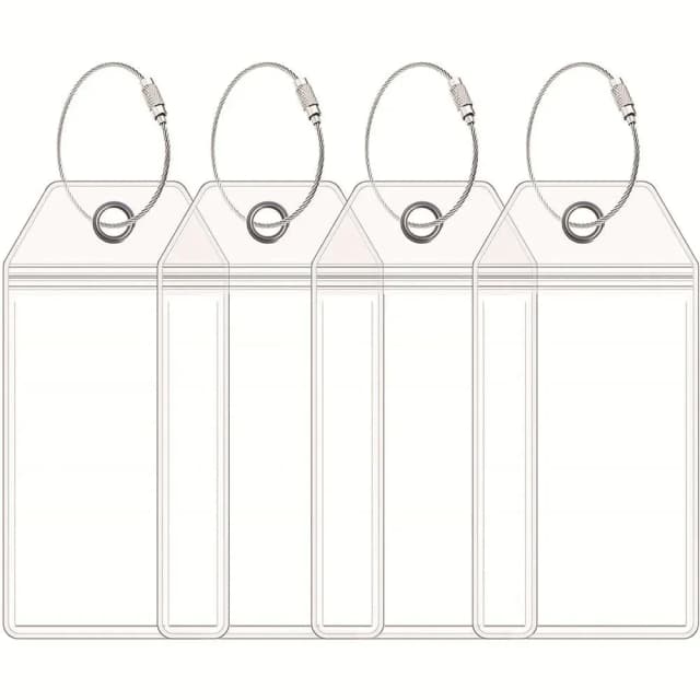 Reisegepäck, Kreuzfahrtschilder, Halter, wiederverschließbar, wasserdicht, durchsichtig, Schiff, Ticket, Kartenhülle, Schlüsselanhänger mit Stahldraht, Kabelschlaufe