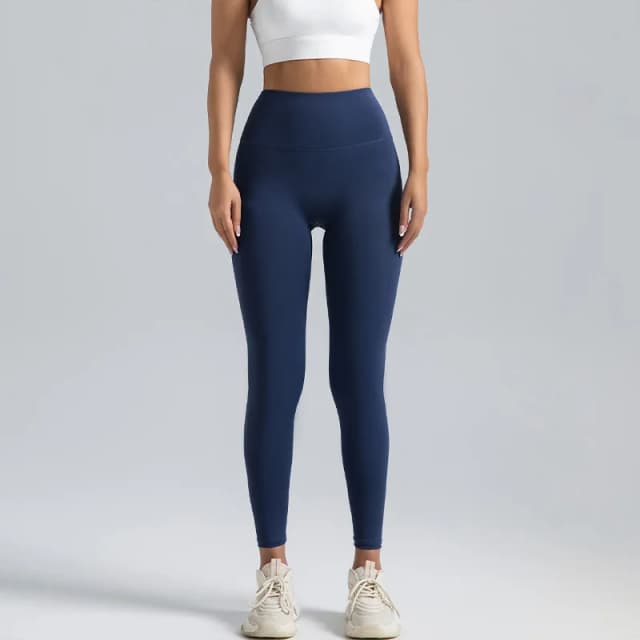 Schwarze Leggings für Damen ohne T-Linie, hochtaillierte, hüfthebende Yogahose mit Bauchkompression und hautfarbene Laufleggings