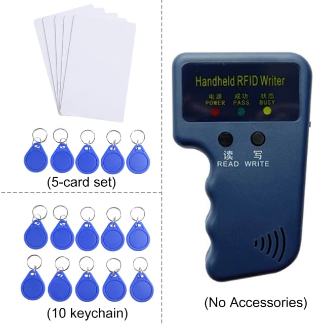 125 kHz RFID-Kopierer, tragbarer ID-Leser, Schreiber, Zugangskontrollkarten-Duplikator, Kloner, Verschlüsselungsgerät (Leser/Karte optional)