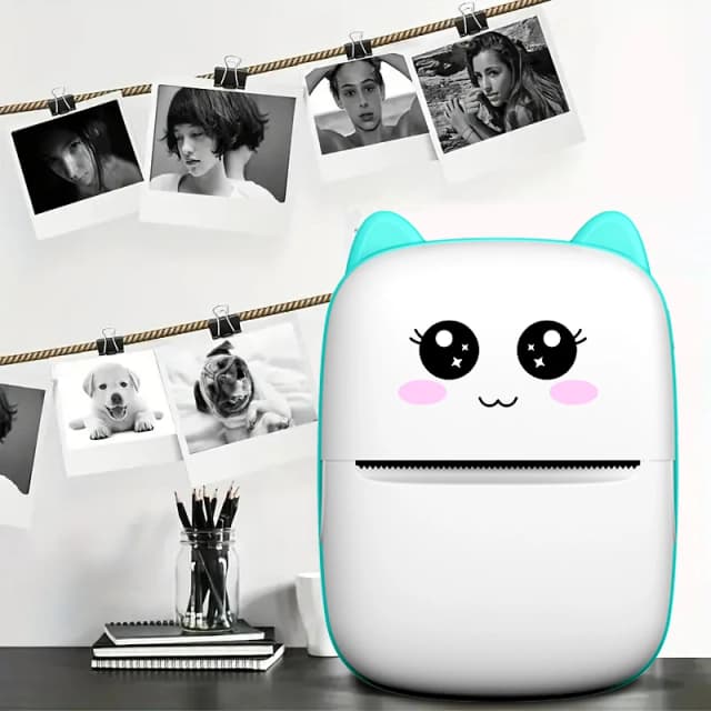 Mini-Drucker, Thermodrucker, tintenfreier tragbarer Aufkleberdrucker, kompatibel mit iOS und Android, kabellose Foto-Druck-Tags