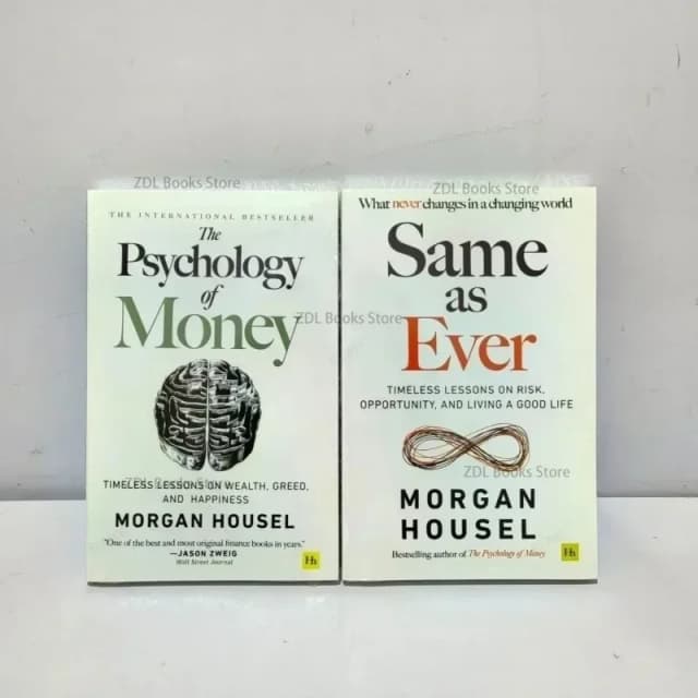 1-Buch von Morgan Housel Die Psychologie des Geldes und das gleiche wie jemals Buch in englischer Taschenbuch