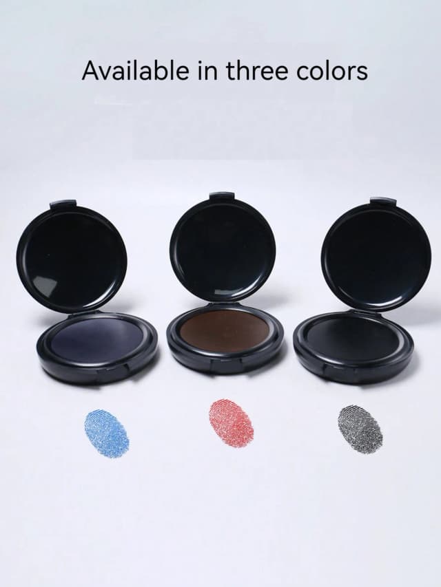 1 stücke Fingerprint Fingerprint Ink Pad Mini Schwarz Stempel Ink Pad Notar Liefert Identifikation Sicherheit ID Fingerprint