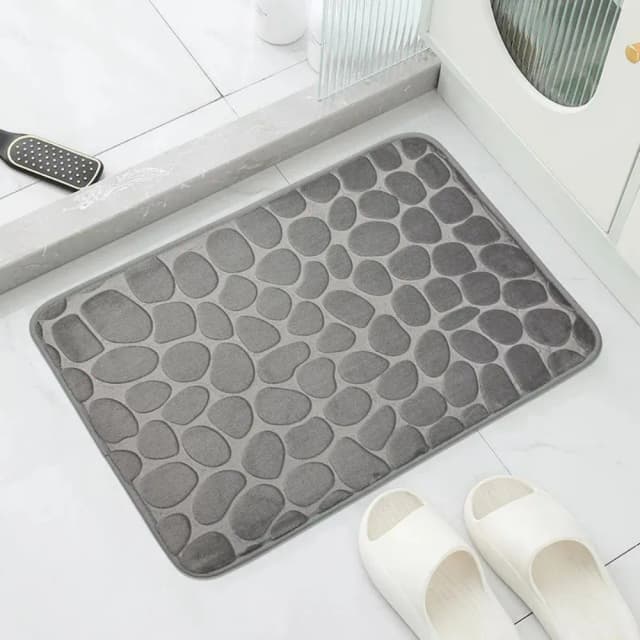 VIKAMA 1 Stück rutschfeste, rutschfeste Kopfsteinpflaster-Badematte, schnell trocknend, super wasserabsorbierend, Duschbodenmatte für Badezimmer
