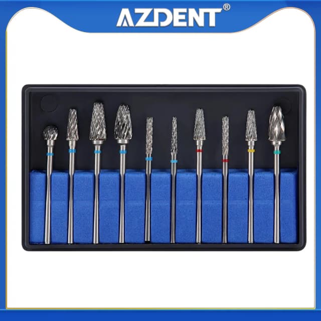 1 Box DENTAL Hartmetallbohrer-Set, beliebtes Zahnmedizinwerkzeug HP 2,35 mm 135 ℃   Autoklavierbar für universelles Schleifen/Entfernen/Polieren