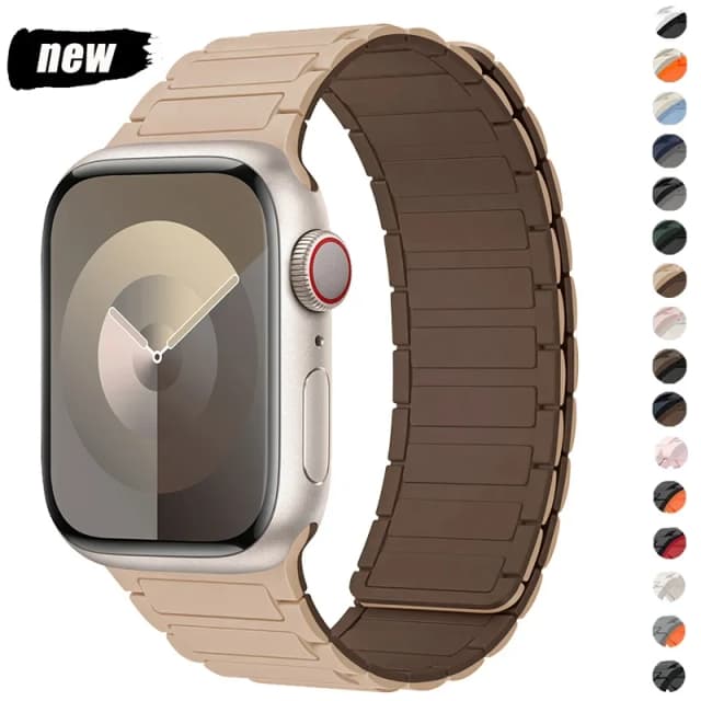 Magnetisches Sportarmband für Apple Watch Ultra 2 49 mm 45 mm 44 42 mm 38 40 41 mm Silikonarmband für IWatch Serie 9 8 7 6 5 4 SE 3 Loop