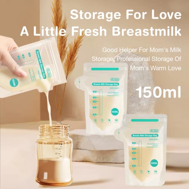 MAMIJOY 10/30 Stück 150/250 ml Muttermilch-Aufbewahrungsbeutel, Einweg-Kapazität, Aufbewahrungstasche für gefrorene Milch, BPA-frei, MSB05