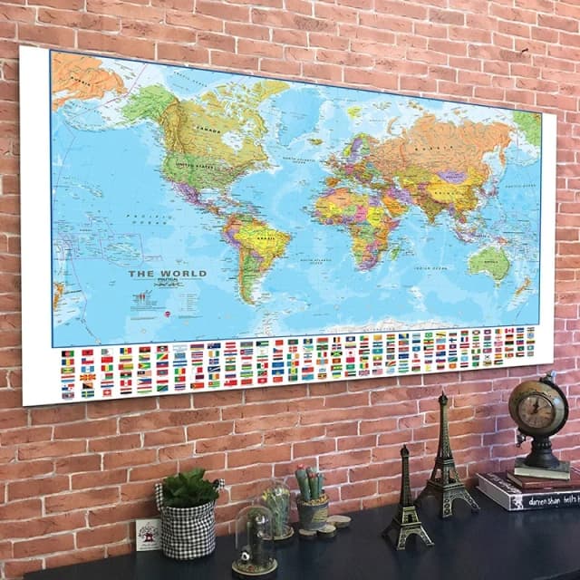 150 x 100 cm Weltkarte, Wandkunst, Poster – englisches Gemälde, Heimbüro, Hintergrund, Dekor, Reisebedarf, Schule, hängendes Bild