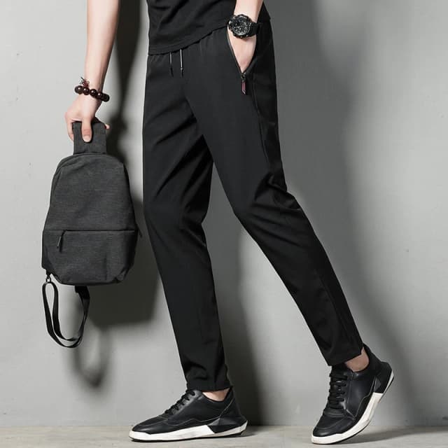 Sommer Herren Freizeithose Slim Fit dünne koreanische Version Eisseidenhose Jinlun Sporthose gerade Röhre schnell trocknende Hose