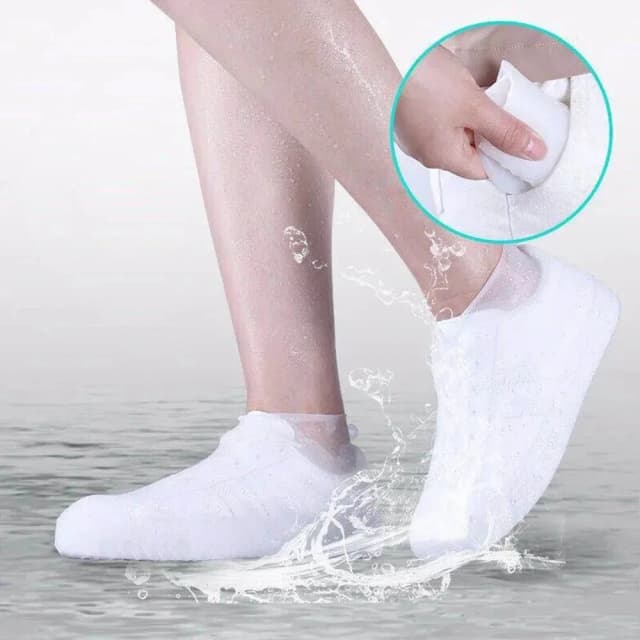 1 Paar wasserdichte Latex-Überschuhe, lippenbeständige Gummi-Regenstiefel, Regenausrüstung, Überschuhe, Zubehör für regnerische Tage im Freien
