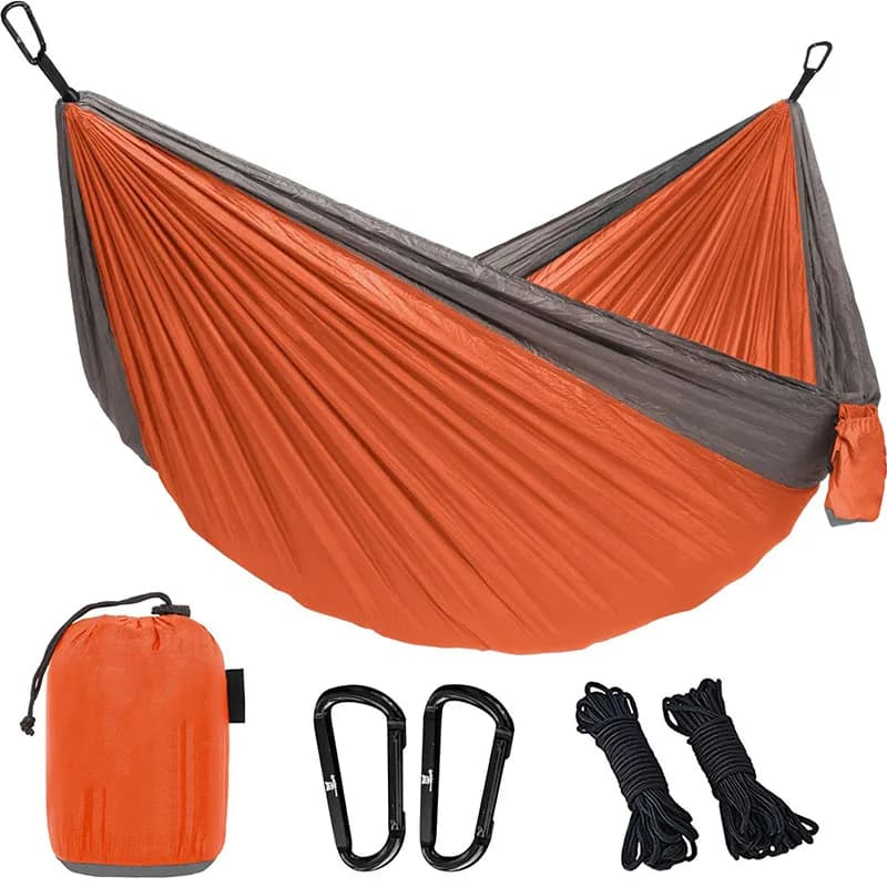Hängematte für Camping, Hängematten, Ausrüstung für Outdoor, Rucksackreisen, Überleben oder Reisen, tragbar, leicht, Fallschirm-Nylon