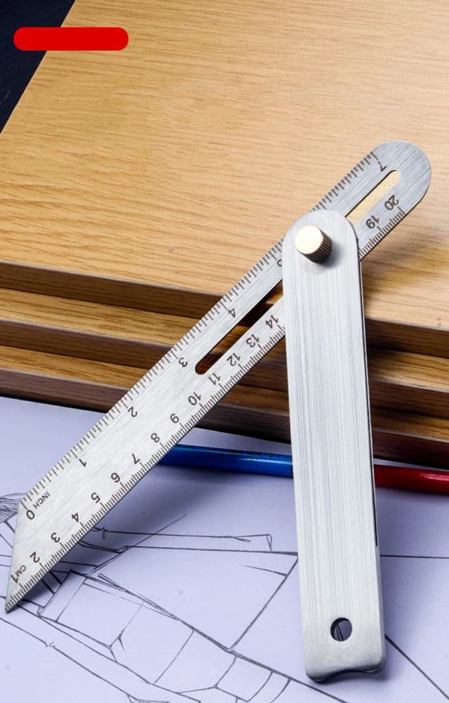 Holzbearbeitung Messlineal Edelstahl Zeichenhilfe Zimmerei Werkzeug Holzbearbeitungslineal für Tischler Handwerker Hausbesitzer