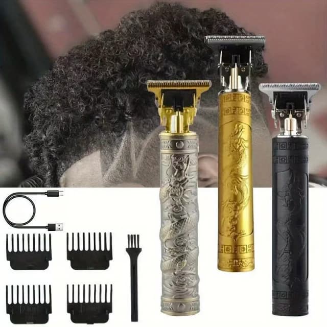 Hochleistungs-Elektro-Haarschneidemaschine für Friseure, ideal zum Rasieren und Trimmen mit USB-Aufladung.