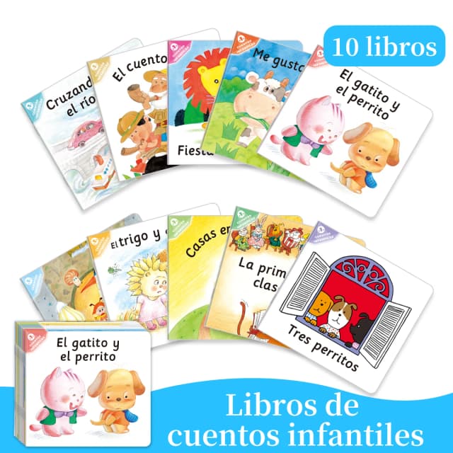 1 Set mit 10 spanischen Kindergeschichtenbüchern, Kinderbüchern, Aufklärungs-Puzzlebüchern, Bücher für frühes Lernen, Kindergeschenke