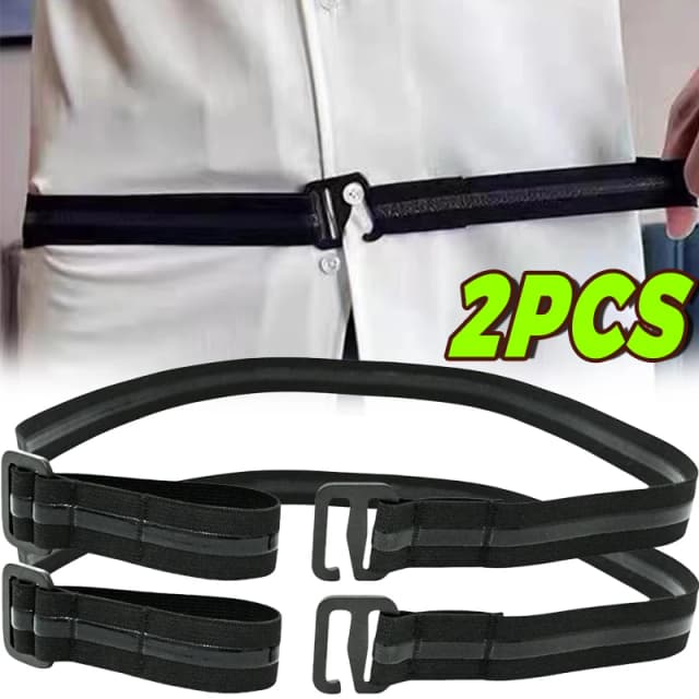 Herren-Hemd aus gestricktem Stoff, verstellbar, elastisch, rutschfest, Polyester-Gürtel für formelle Hemden, ideal für Hochzeiten, Trauzeugen, Geschenke