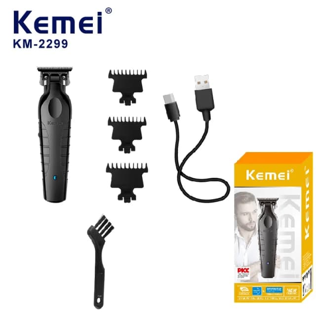 Kemei KM2299 Professionelle Haarschneidemaschine 0mm Zero Gapped Carving Clipper Herren Akku-Haarschneider Elektrische Haarschneidemaschine