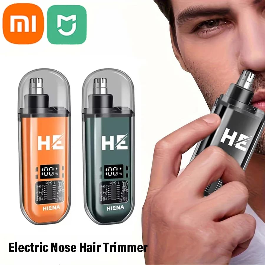 Xiaomi MIJIA Tragbarer elektrischer Nasenhaarschneider, Mini-Tasche, Nasenohren, Haar-Augenbrauenschneider, wiederaufladbarer schmerzloser Haarschneider für Herren