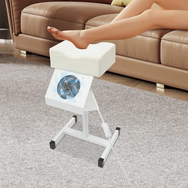 Einstellbare Maniküre-Station mit Staubsammler, 18,9–26,7 Zoll Höhenbereich, 22 Pfund Kapazität, integrierter Ventilator, perfekt für Nagelstudios