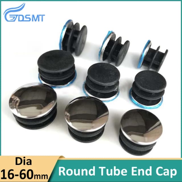 1–10 Stück schwarze runde Rohrkappen, Rohrendkappen, Blindstopfen, Möbelbeinlochabdeckung, 16 mm ~ 50 mm