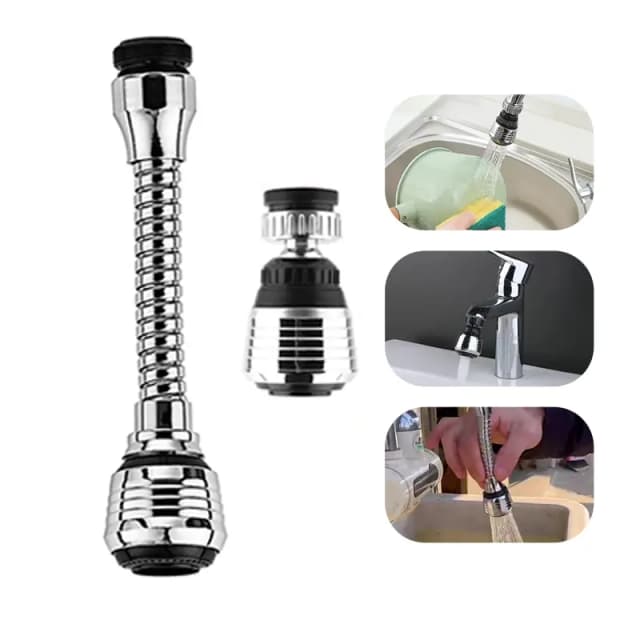 360-Grad-Wasserhahn, Anti-Spritzschutz, Küche, Wassersparer, universelle rotierende Bubbler-Filterdüse, Booster-Düse, Küchenutensilien