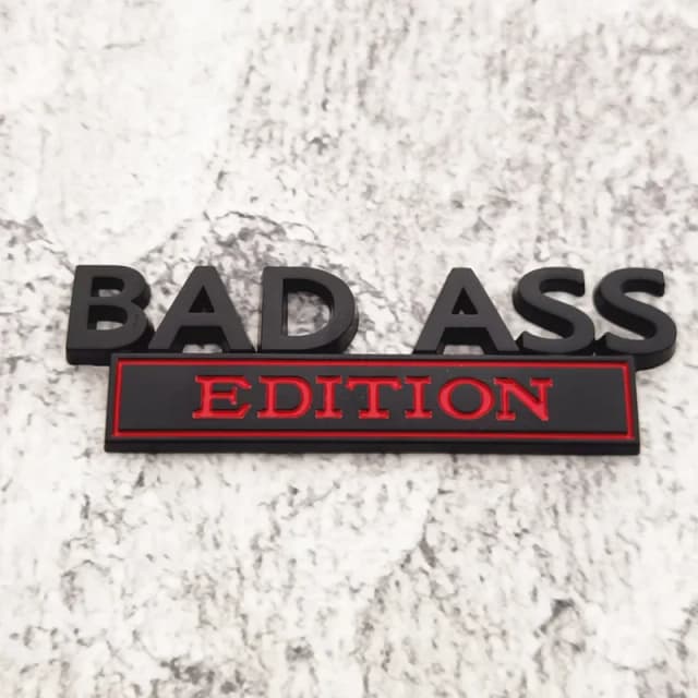 Heißes verkaufendes kreatives Auto-Logo, Auto-Modifikations-Logo, BAD ASS Autoaufkleber, Metall EDITION Karosserieaufkleber, hinteres Abzeichen