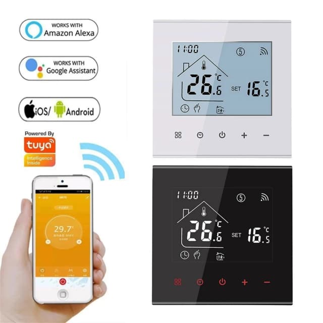 MINCO HEAT M4A Warmboden-Thermostat Tuya WiFi 3A 16A Elektro-/Gaskessel/Wasserheizung Temperaturregler 1 STÜCK