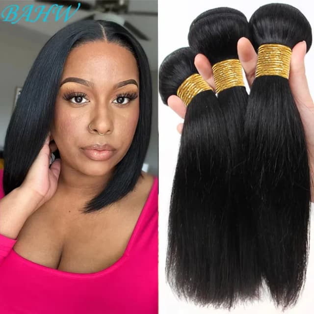 12A Gerade Haar Bundles Rohes Malaysisches Echthaar Extensions Für Schwarze Frauen Natürliche Farbe 1/3/4 Bundles Reines Haar Kurze Zoll