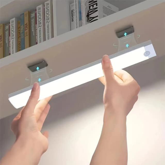 PIR-Bewegungsmelder, LED-Unterschranklampe, dimmbar, wiederaufladbar, Nachtlicht, Treppe, Schrank, Zimmer, Gang, Röhre, Bar, Detektor, Glühbirne
