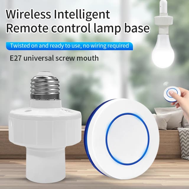 E27 Drahtlose Intelligente Fernbedienung Lampenfassung RF433MHz Fernbedienung Schalter Schlafzimmer Lager LED Glühbirne Fernbedienung