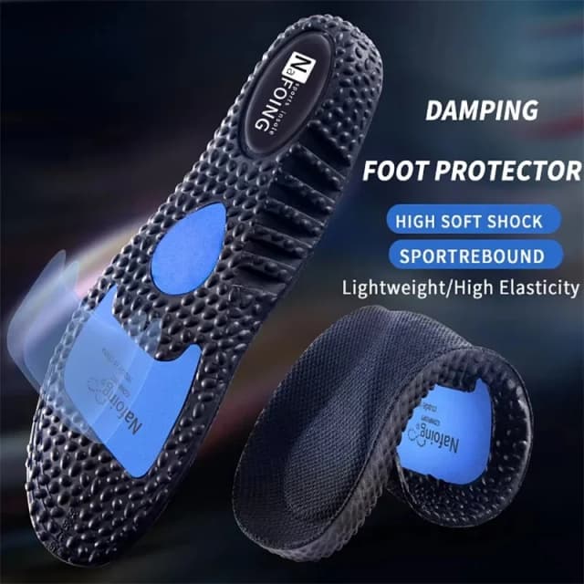 Einlegesohlen mit Stoßdämpfung, Deodorant, atmungsaktives Kissen, Sport-Einlegesohlen für Schuhe, Lauf-Einlegesohlen für Füße, Massage-Pads für Männer und Frauen