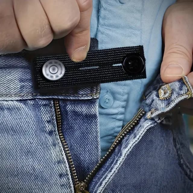 5 Stück Hosenverlängerungsgurte Unisex Taillenband für enge Hosen, Jeans, Röcke, Umstandskleidung, Knopfhaken, DIY-Nähzubehör