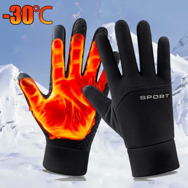 Warme Winterhandschuhe, Touchscreen, winddicht, kältebeständig, Fahrradhandschuhe, Herren- und Damen-Lauf-, Wander- und Skihandschuhe