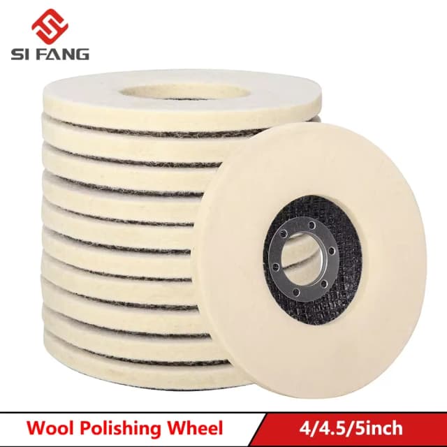 100/115/125mm Wolle Polierscheibe Polierpads Winkelschleifer Rad Filz Polierscheibe für Metall Marmor Glas Keramik
