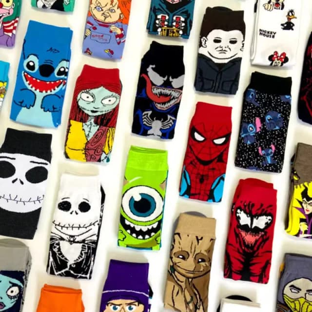1 Paar neue Anime-Männersocken, lange Socken, kniehohe Paare, Cosplay-Socken, Persönlichkeit, Hip Hop, Harajuku, lustige Socken für Frauen