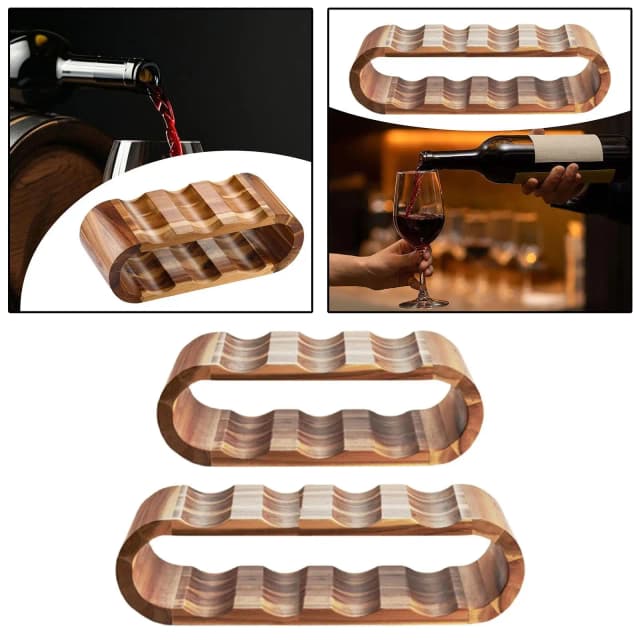 Holz Weinregal Regal Wasserflasche Organizer Halter für Theke Küche Party