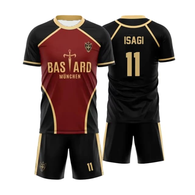 Blue Lock Anime Herrenanzüge Futsal Vl Replika Bastard München Jersey Kurzarm Shorts Set Herren Damen Casual Sport T-Shirt