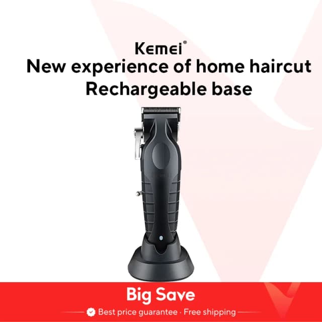 Kemei 2299 Barber Akku-Haarschneider 0 mm Zero Gapped Carving Clipper Detailer Professionelle elektrische Finish-Schneidemaschine