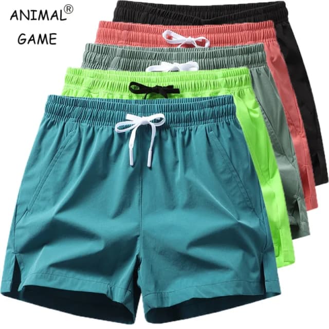 Sommer Herren Sport Jogginghose Casual Shorts Taschen Basic Einfarbig Leichte Hosen Jogging Strand Shorts Männer