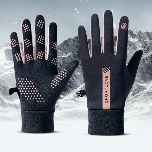 1 Paar warme Winterhandschuhe, wasserdicht, winddicht, rutschfest, Touchscreen, zum Radfahren im Freien, Fahren, Skifahren