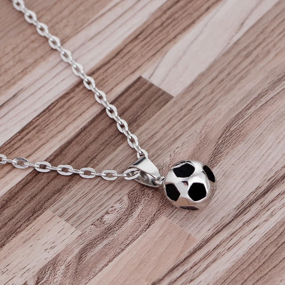 Neue Hip Hop Männer Hippie Männlich Sport Mode Halskette Fußball Anhänger Halskette Legierung Kette Fußball Ball Halskette Schmuck Geschenk