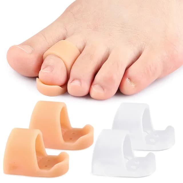 2 Stücke Zehenglätter Daumen Valgus Schutz Silikongel Fuß Finger Zehenspreizer Bunion Teller Fußpolster Linderung Fußschmerzen