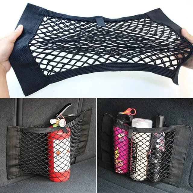 40x25cm/50x25cm Auto Zurück Hinten Stamm Organizer Net Mesh Sitz Elastische Schnur Magie aufkleber Universal Lagerung Tasche Tasche