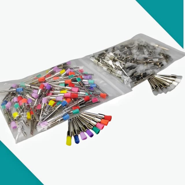 JUMTOP Dental Materials Prophy Prophylaxe Pinsel Farbe Weiß Nylon Polierbürsten RA Schaft 2,35 mm Zahnmedizin Polierer
