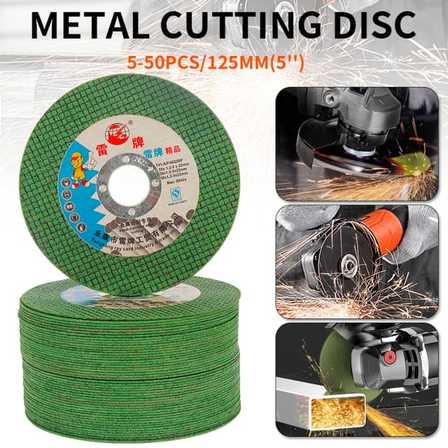 2–50 Stück 125 mm Metall-Trennscheibe, Winkelschleifer, Edelstahl, Schleifen, Schneiden, Harz, Doppelgeflecht, ultradünnes Polierstück