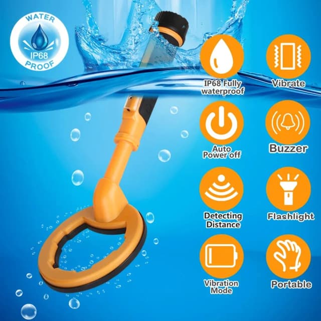 NEU Pulse Dive Unterwasserdetektor Metallsuchdetektor 2 in 1 Schatzsuchmaschine 30 m runde Sonde Pinpointer
