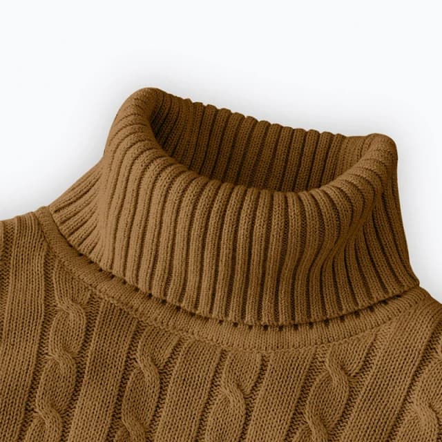 2025 Neuer Herren-Rollkragenpullover Einfarbiger Strickpullover Warme Lässige Rollkragen-Sweatwear Wollene Herren-Winterkleidung für Draußen 2028